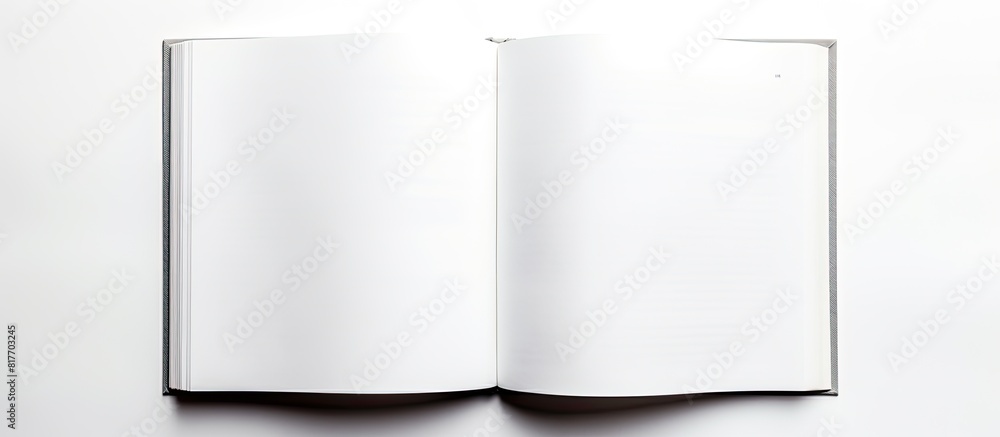 Isolated from the background this top view of an open book presents a blank white space that is ready to be filled with text or an image. Creative banner. Copyspace image Isolated from the background this top view of an open book presents a blank white space that is ready to be filled with text or an image. Creative banner. Copyspace image