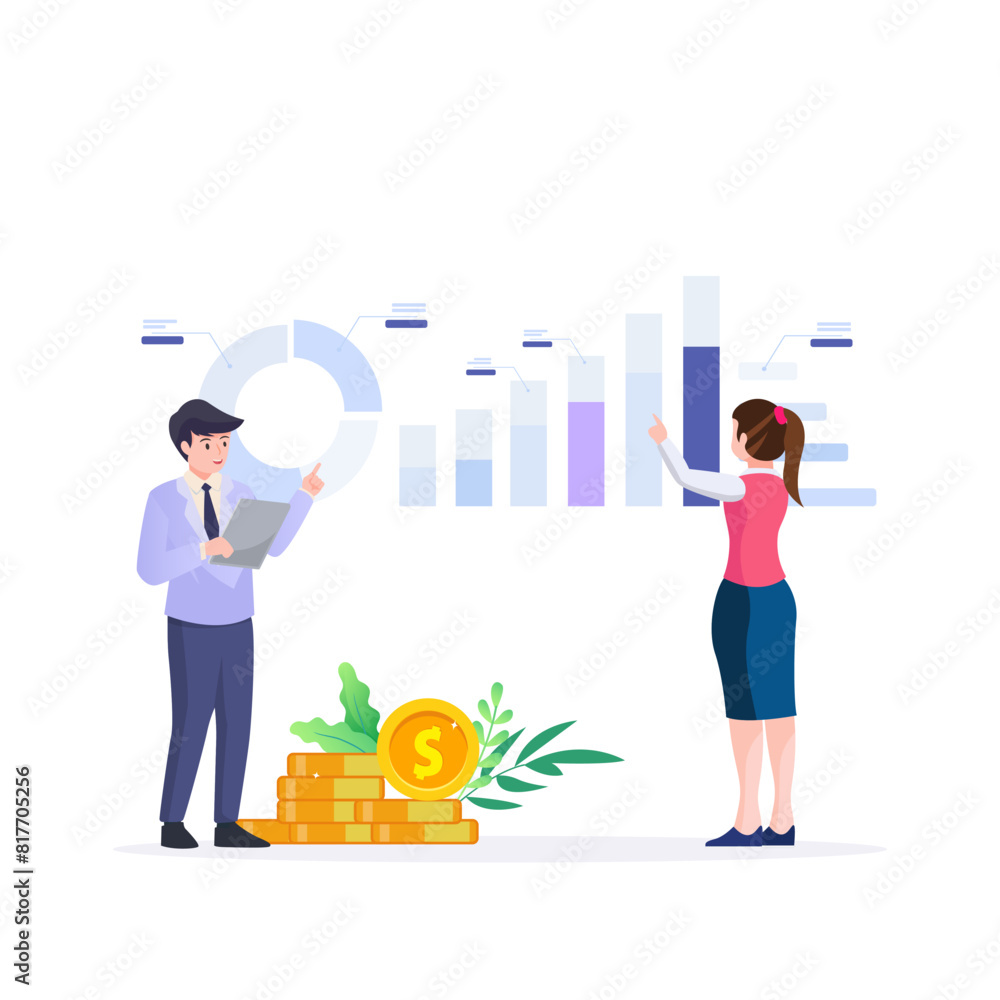 Data analysis for business finance investment concept Data analysis for business finance investment concept
