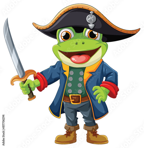 A frog dressed as a pirate