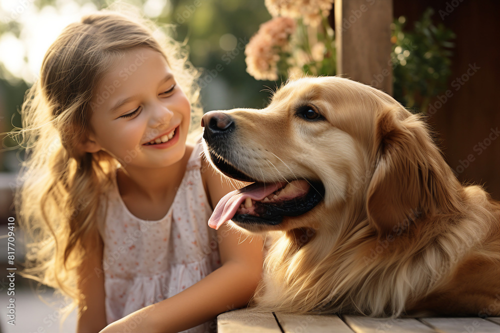 AI generated image of a happy funny dog on a summer picnic AI generated image of a happy funny dog on a summer picnic
