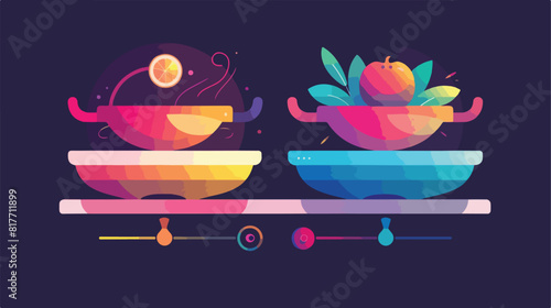 scale gradient style icon design Cook kitchen Eat food photo