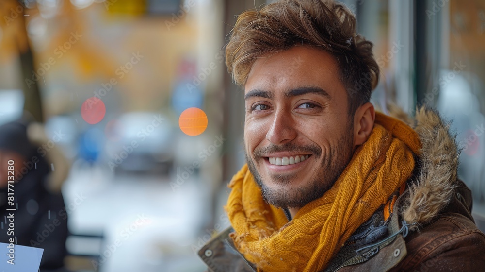 A confident and happy smiling middle-aged truck driver A confident and happy smiling middle-aged truck driver