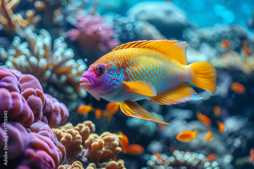 Parrotfish grazing on coral reefs, symbolizing reef health and biodiversity. Parrotfish grazing on coral reefs, symbolizing reef health and biodiversity.