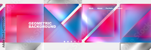 Triangle minimal web site page background design. Vector Illustration For Wallpaper, Banner, Background, Card, Book Illustration, landing page