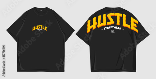 design t shirt oversize hustle 