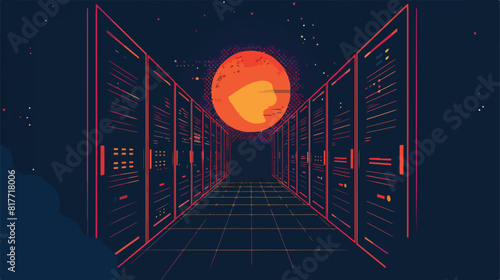 server hosting storage icon and available space circu photo