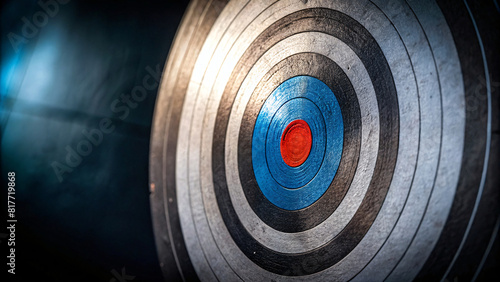 Red target ,representing archery, competition, and achieving a goal