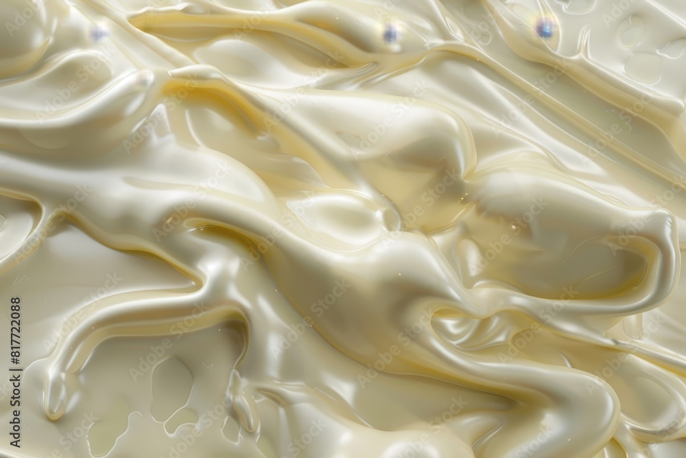 Appetizing ice cream cones are melting on a colorful background. Appetizing ice cream cones are melting on a colorful background.