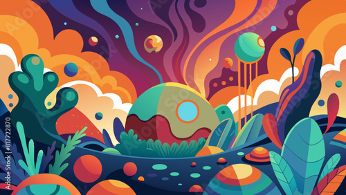 abstract organic shapes background