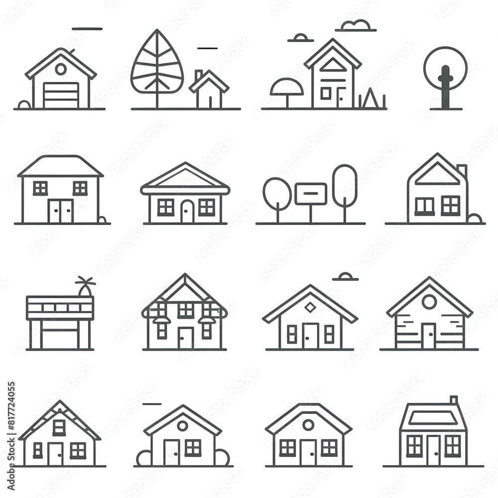 house icons set house icons set