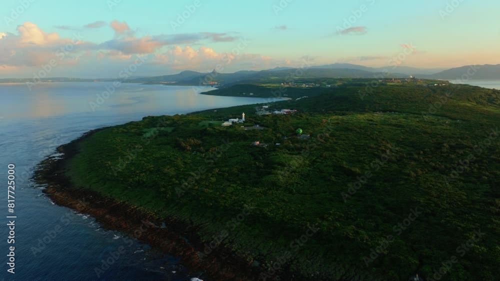 Aerial view of Eluanbi Cape Lighthouse , Taiwan. Aerial view of Eluanbi Cape Lighthouse , Taiwan.