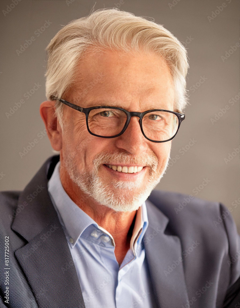 Portrait of a middle-aged businessman in formal attire, AI-generated. x Portrait of a middle-aged businessman in formal attire, AI-generated. x