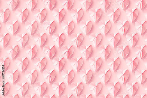 A pink background with a pattern of hearts