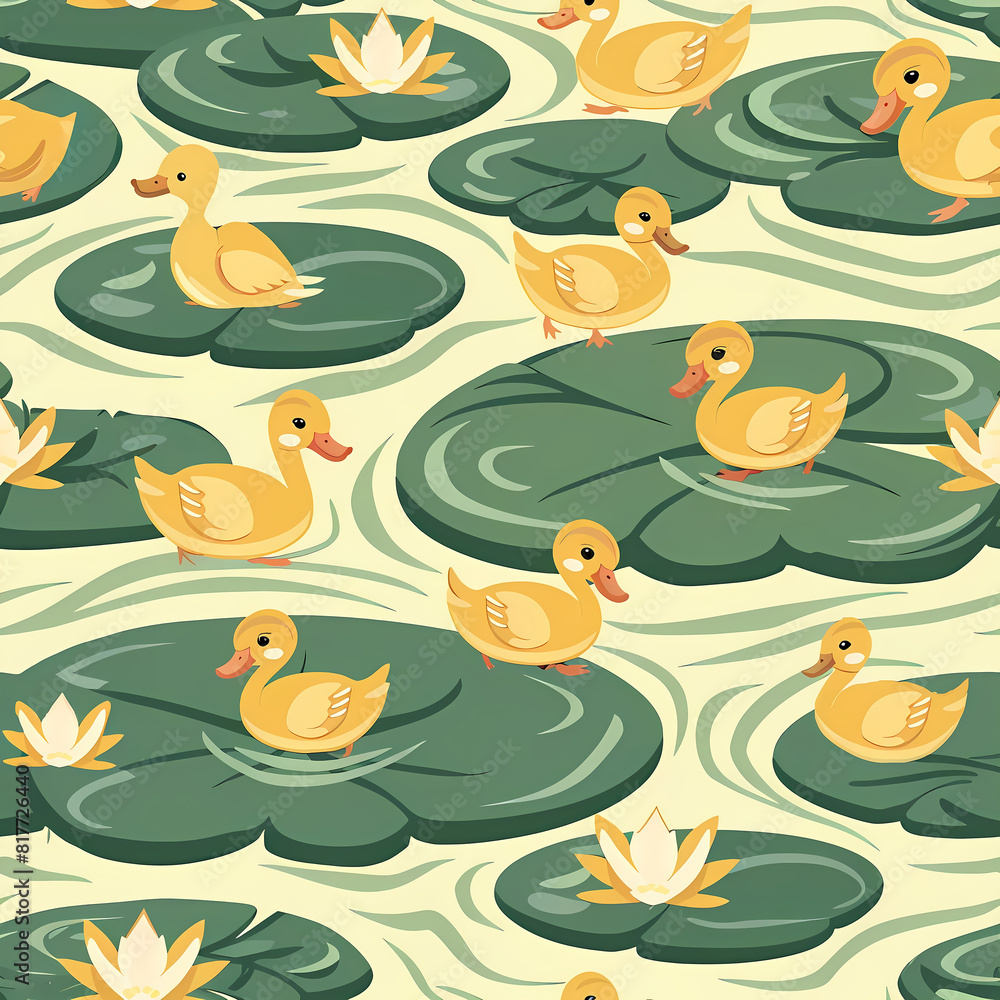 animal patterns with ducks for wallpapers and decoration animal patterns with ducks for wallpapers and decoration
