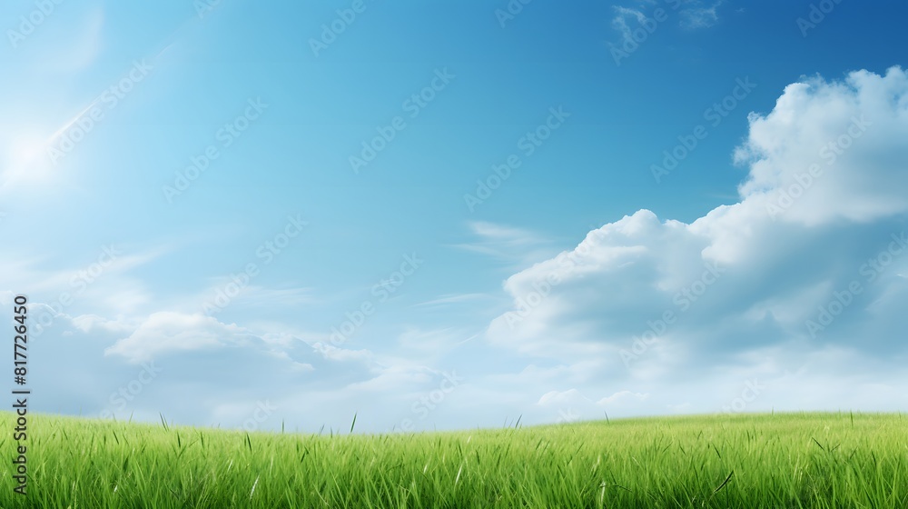 green field background with grass and sky green field background with grass and sky