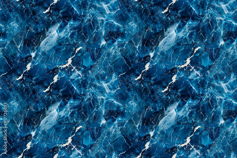 A blue and white marble patterned wall A blue and white marble patterned wall