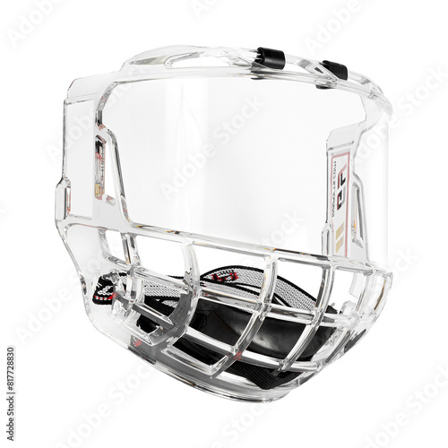 Photography Protective Glass For Hockey Mask Clear Acrylic Glass On White Background