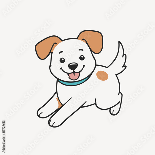 Vector illustration of a friendly Dog for little ones' joyful exploration