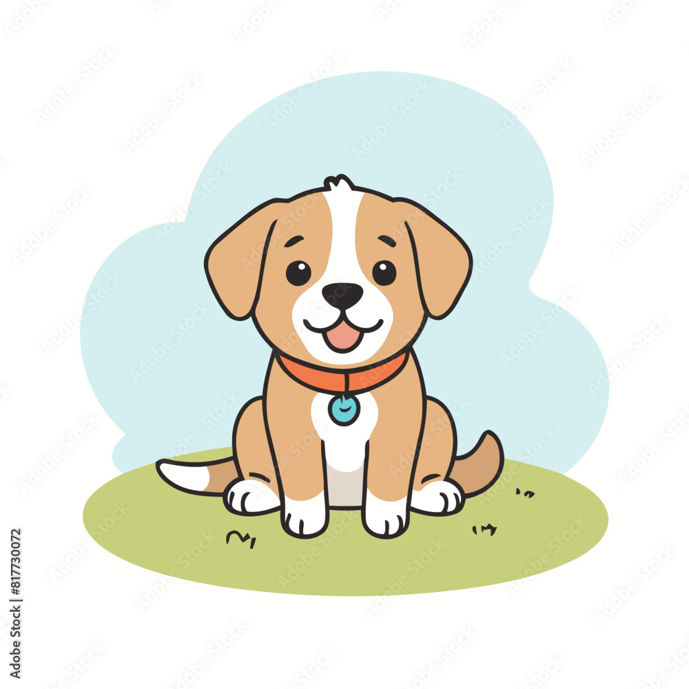 Cute Dog for kids story book vector illustration Cute Dog for kids story book vector illustration