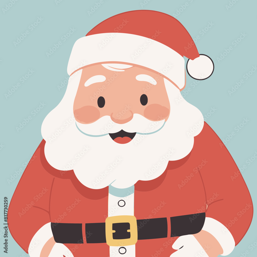 Cute vector illustration of a Santa for kids' reading time Cute vector illustration of a Santa for kids' reading time