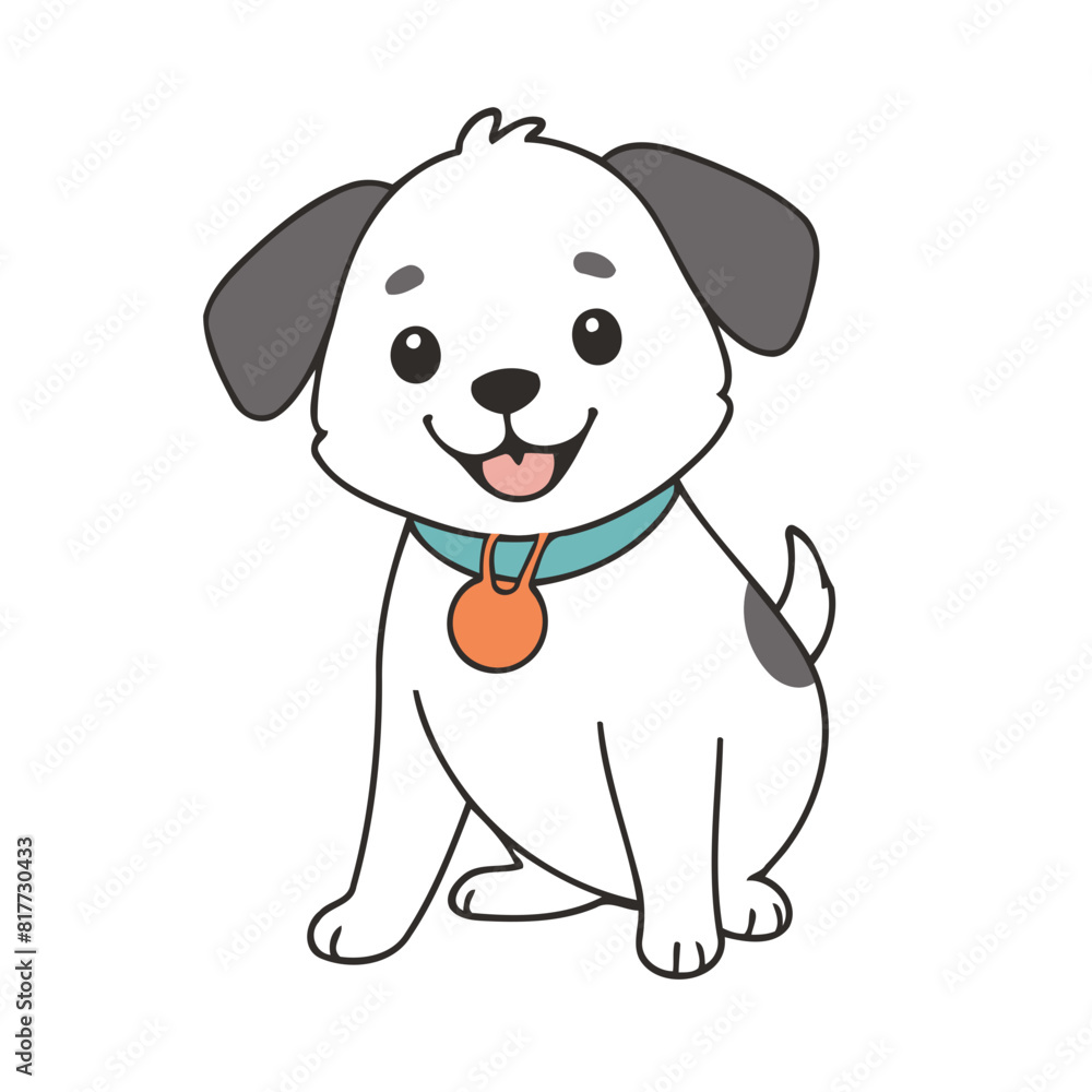 Cute Dog for kids books vector illustration Cute Dog for kids books vector illustration