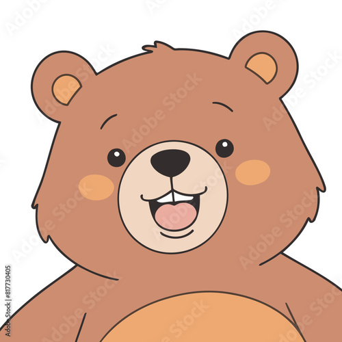 Vector illustration of a playful Bear for preschoolers' storytime