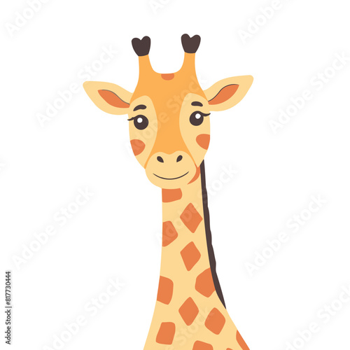 Cute Giraffe vector illustration of a for toddlers books