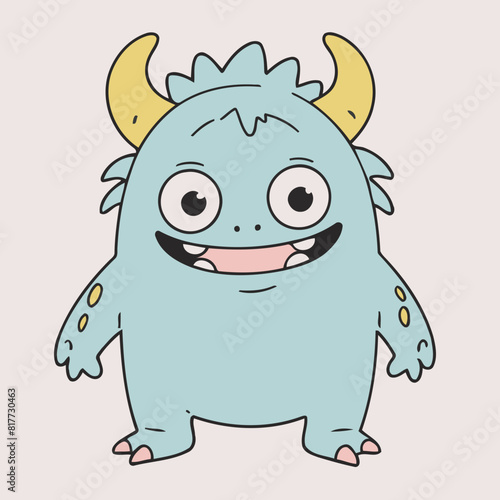 Vector illustration of a sweet Monster for youngsters' imaginative journeys