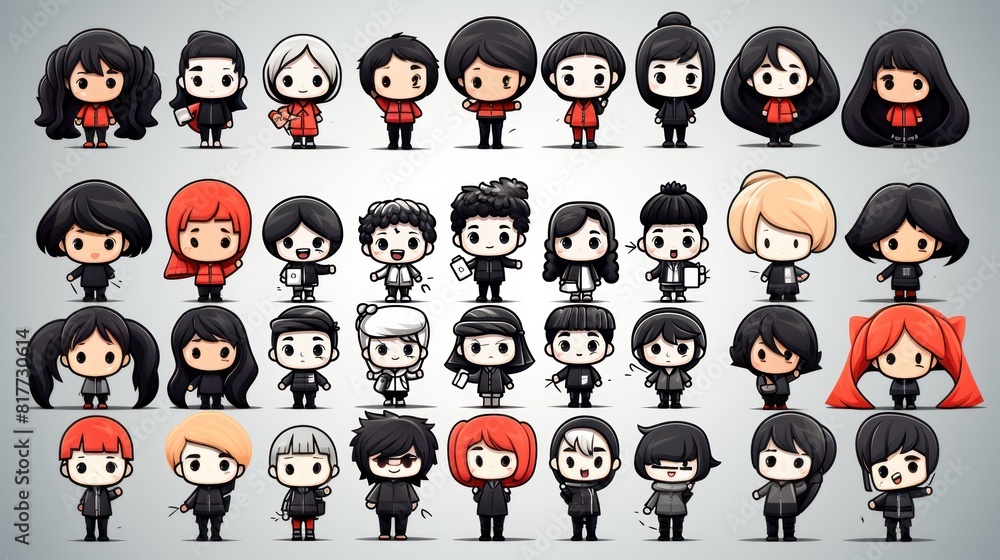 Cute Illustration Of Diverse Cartoon Characters In Different Outfits Cute Illustration Of Diverse Cartoon Characters In Different Outfits
