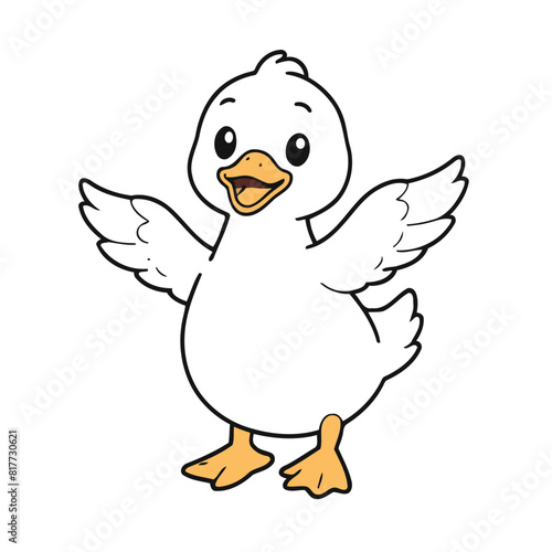 Vector illustration of a cute Duck for kids