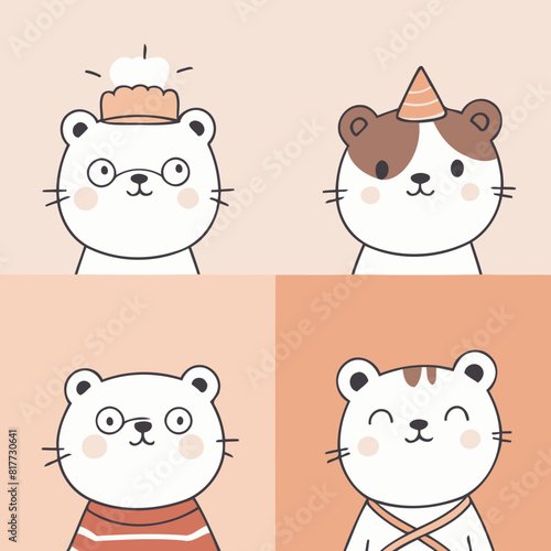 Cute vector illustration of a Bear for youngsters' imaginative stories