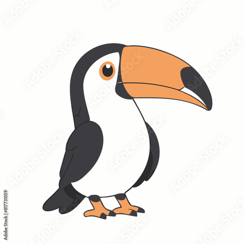 Vector illustration of a delightful Toucan for early readers' enjoyment