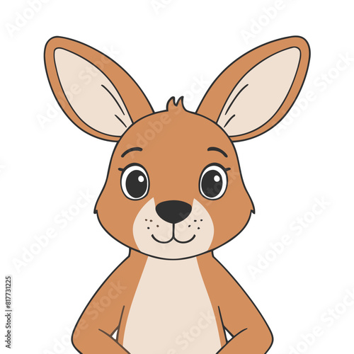 Cute vector illustration of a Kangaroo for youngsters' imaginative stories