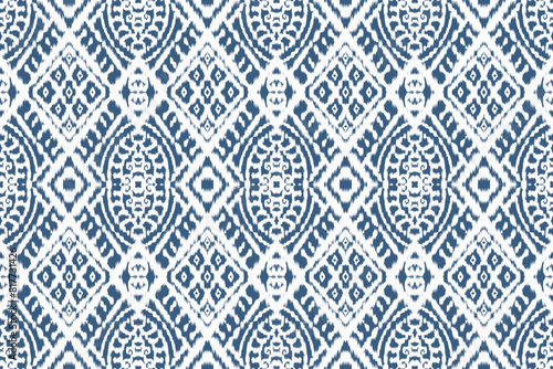 Seamless ethnic design, ikat art. beautiful hand drawn Design for textile and printingEthnic pattern.beautiful pattern. folk embroidery,bohemian style,aztec geometric art	