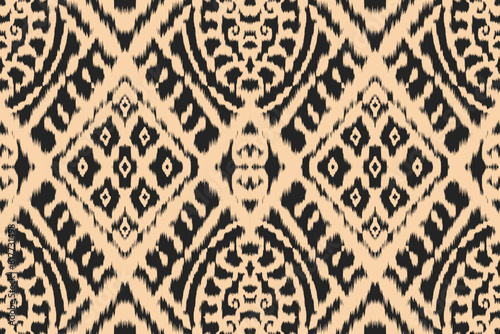 Seamless ethnic design, ikat art. beautiful hand drawn Design for textile and printingEthnic pattern.beautiful pattern. folk embroidery,bohemian style,aztec geometric art	