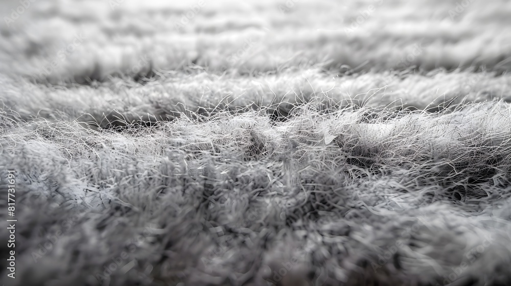 Fluffy fur texture close up in black and white Fluffy fur texture close up in black and white