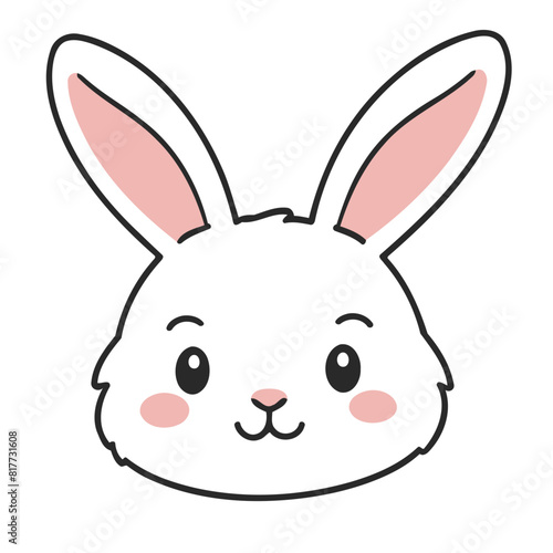 Vector illustration of a sweet Bunny for youngsters' imaginative journeys