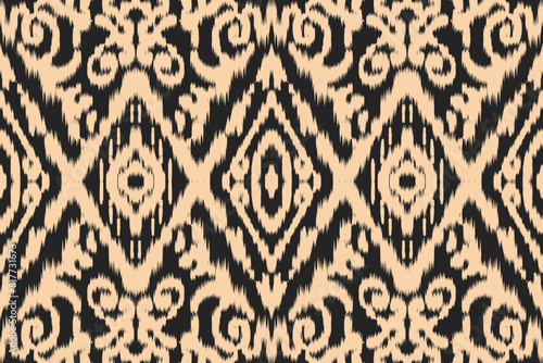 Seamless ethnic design, ikat art. beautiful hand drawn Design for textile and printingEthnic pattern.beautiful pattern. folk embroidery,bohemian style,aztec geometric art	