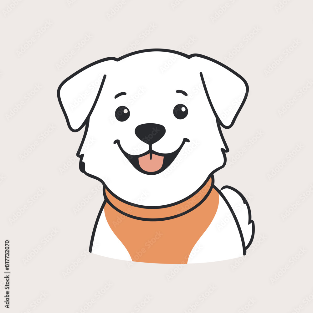 Fototapeta premium Cute Dog vector illustration for kids' adventure tales