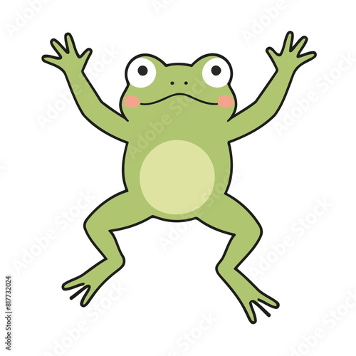 Vector illustration of a cute Frog for kids books
