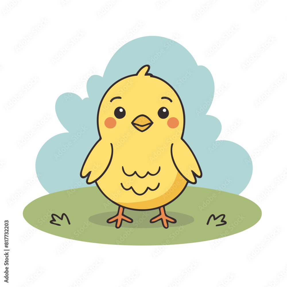 Vector illustration of a friendly Bird for little ones' joyful exploration Vector illustration of a friendly Bird for little ones' joyful exploration