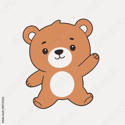 Cute Bear for children s books vector illustration