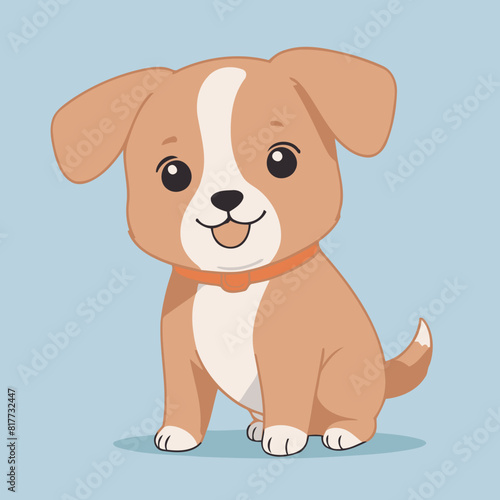Cute Puppy vector illustration for kids story book