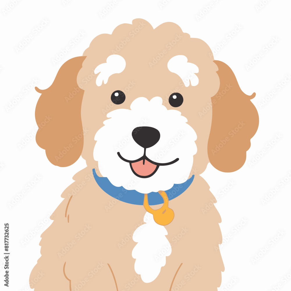Obraz premium Cute vector illustration of a Dog for children's bedtime stories