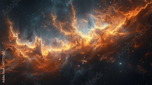 Cosmic nebula in deep space