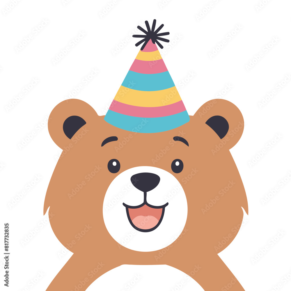Cute vector illustration of a Bear for toddlers story books Cute vector illustration of a Bear for toddlers story books