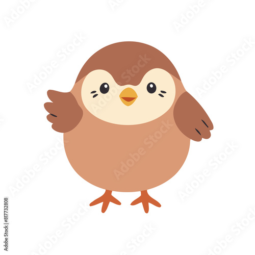Vector illustration of a delightful Bird for early readers' enjoyment