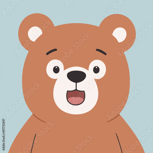 Cute Bear for preschoolers  storybook vector illustration