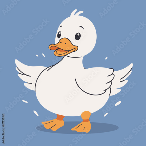 Cute Duck vector illustration for children