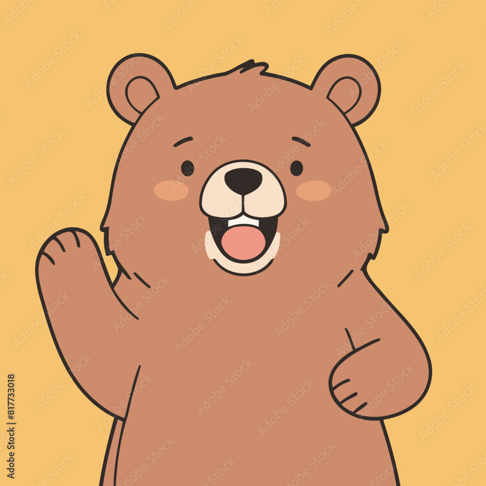 Vector illustration of a lovable Bear for children's picture books Vector illustration of a lovable Bear for children's picture books